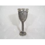 A Royal Selangor Lord of The Rings pewter goblet entitled The Lord of The Rings, depicting great