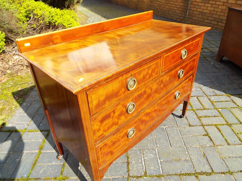 A good quality mahogany chest of two ove