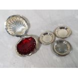 Three George VI silver trinket dishes, S