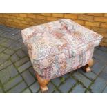A good quality cuboid footstool with bal