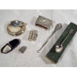 A quantity of hallmarked silver to inclu
