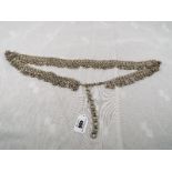 A belly dancer's Indian silver belt with