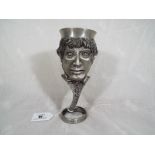 A Royal Selangor Lord of The Rings pewter goblet entitled Frodo Baggins, 18.5cm (h), signed to the