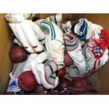 A quantity of bats man's cricket gloves
