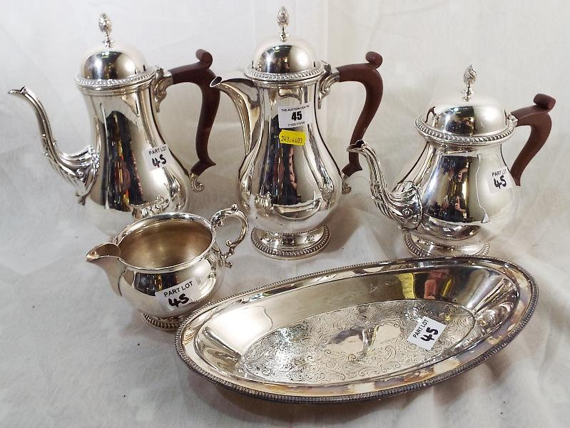 A quantity of silver plated table ware b