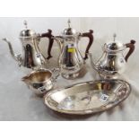 A quantity of silver plated table ware b