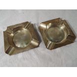 Two silver ashtrays, Sheffield assay 195