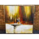 A large contemporary oil on canvas, abst