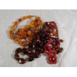 A collection of good quality beaded necklaces