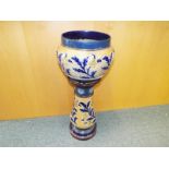 A large Dalton Lambeth Ware jardiniere and stand good quality, impressed makers mark to the base,