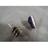 Two lady's good quality silver dress rings stamped 925