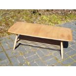 An Ercol rectangular, light-wood coffee table