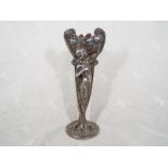 A WMF Art Nouveau silver plated vase with embossed decoration depicting a nude maiden, 24cm (h) Est