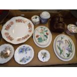 A good collection of ceramics to include two Alexander Fine Porcelain wall plaques depicting a