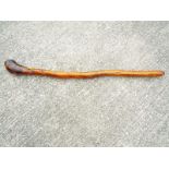 An African hardwood walking stick, 93 cm