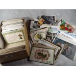 Approx 600 early to  mid period UK topographic and subjects postcards to include real photographs,