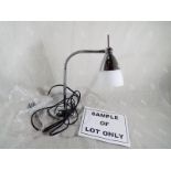 Ex-Display - a good quality chrome table lamp and a Tulip black ceiling light with matching Tulip