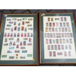 Two framed sets of collectors cards to include Will's Cigarette Cards, 75cm x 55cm (2)