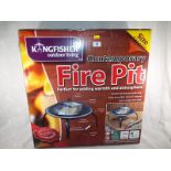 Unused retail stock - A Kingfisher Outdoor contemporary fire pit, 57cm x 57cm x 47cm, in sealed