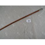 A swagger stick with regimental crest Royal Engineers