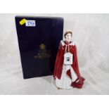 A Royal Worcester figurine, In Celebration of The Queen's 80th Birthday 2006, 22cm (h), mint, boxed