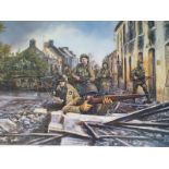 After David Pentland - A print entitled Screaming Eagles in Normandy 7th June 1944, issued in a