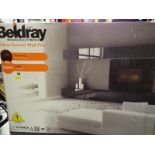 A Beldray Palma Curved wall fire, two heat settings to 1000 watt maximum output, boxed