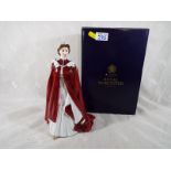 A Royal Worcester figurine, In Celebration of The Queen's 80th Birthday 2006, 22cm (h), mint,