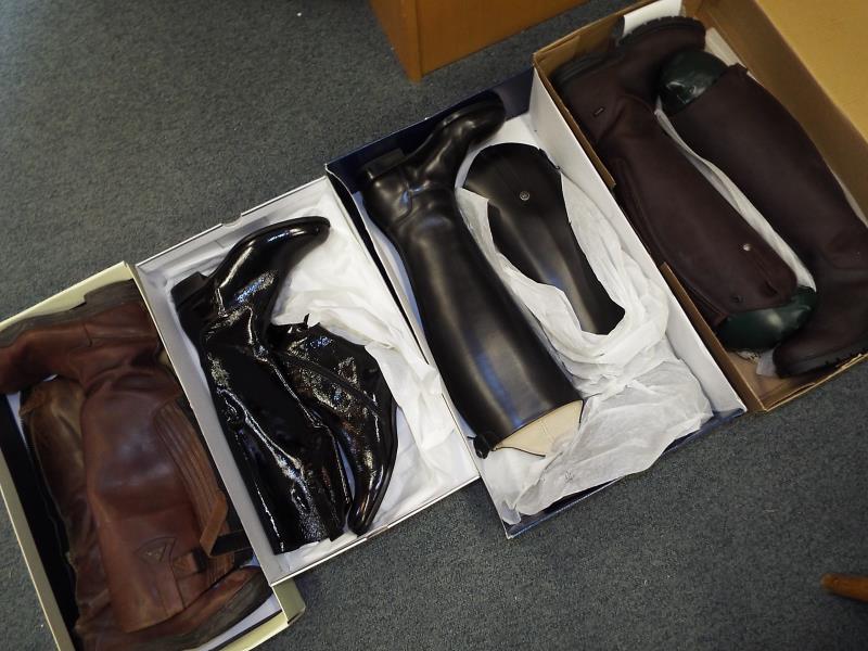 Four pairs of lady's boots to include leather riding boots, Mark Todd and other, UK sizes 6 - 7,