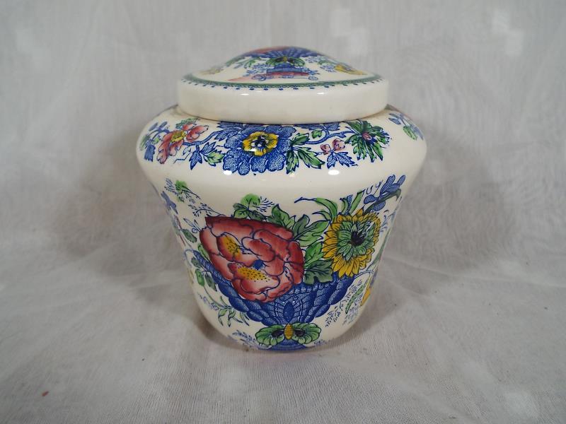 A Mason's Ironstone ginger jar made for Harrod's,factory marks to the base 12.5cm (h) - Est £20 -