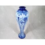 A Moorcroft / MacIntyre Florian Ware baluster vase, blue, signed to the base, 23.5cm (h) - Est £400