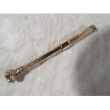 A lady's white metal propelling pencil, 8.6cm (length)