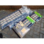 A collection of outdoor lounger seat pads / cushions, in carry cases (qty)