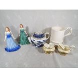 A good mixed lot to include two Royal Doulton figurines entitled September Sapphire and May