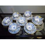 Six Victorian ceramic cups and saucers decorated in the Oak Leaf pattern, marked No. GG-W (12)