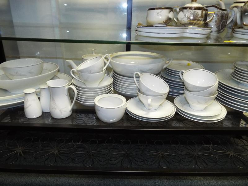 A Noritaki part dinner service, decorated in the Windrift pattern #6117 comprising approximately 66