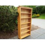 A good quality pine bookcase 201cm x 92cm x 29cm