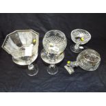 A collection of good quality glass ware to include Dartington, cut glass crystal, J. G Durand cat