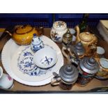 A good mixed lot to include a Royal Albert meat plate,