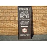 A large vintage wooden pub sign,