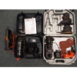 A collection of tools to include a Black and Decker Quatro, cased,