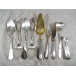 A collection of German hallmarked silver tableware, marked .