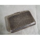 A George VI silver hallmarked cigarette case,