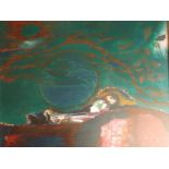 Pataki Janos - An original oil on board, abstract, signed lower left by the artist,