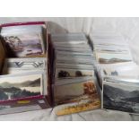 Approximately 400 Cumbrian early period postcards including real photographs of the Lake District