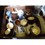 A collection of coffee pots and coffee jugs to include Tree of Life and Palissy