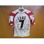 A child's Saint Helens Saints rugby league signed shirt,