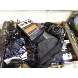 A good mixed lot of vintage cameras to include a Canon EOS1000F, a Kodak EK100 instant camera,