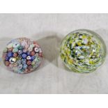 A 19th century Baccarat close packed millefiori glass dome paperweight,