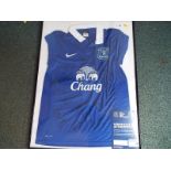 An Everton Football Club signed shirt, circa 2012, size M,